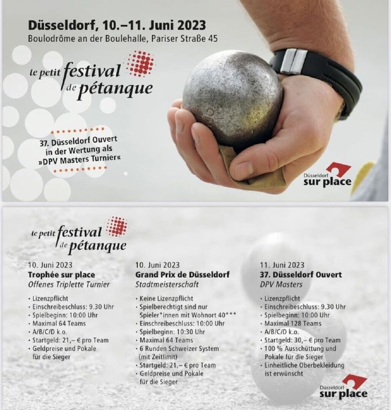 4x Top Platzierungen für Nippes beim Festival de Petanque in Düsseldorf