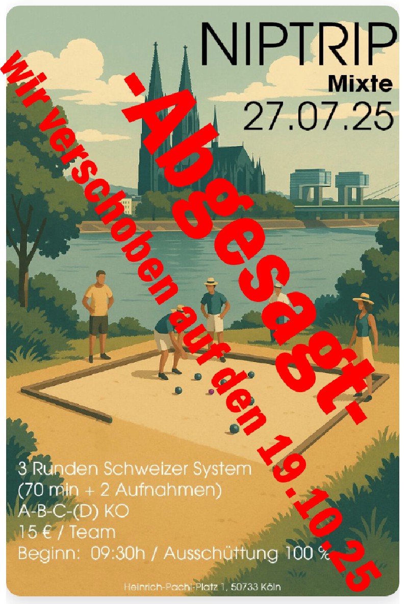 NipTrip Mixte am 27.07.2025 abgesagt und wird verschoben