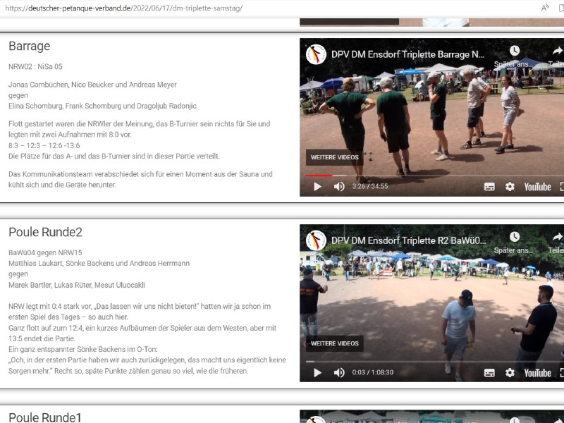 Deutsche Meisterschaft Triplette Ensdorf