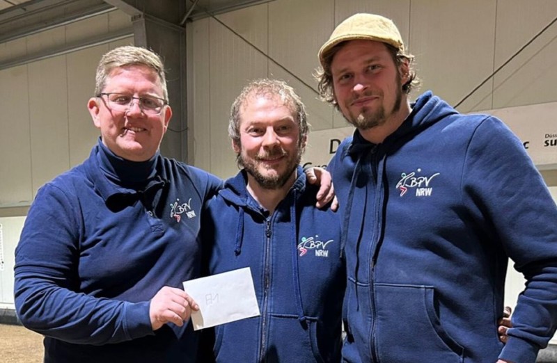 Andreas gewinnt mit Danny und Alex den BPV NRW Hallen-Grand-Prix 2023
