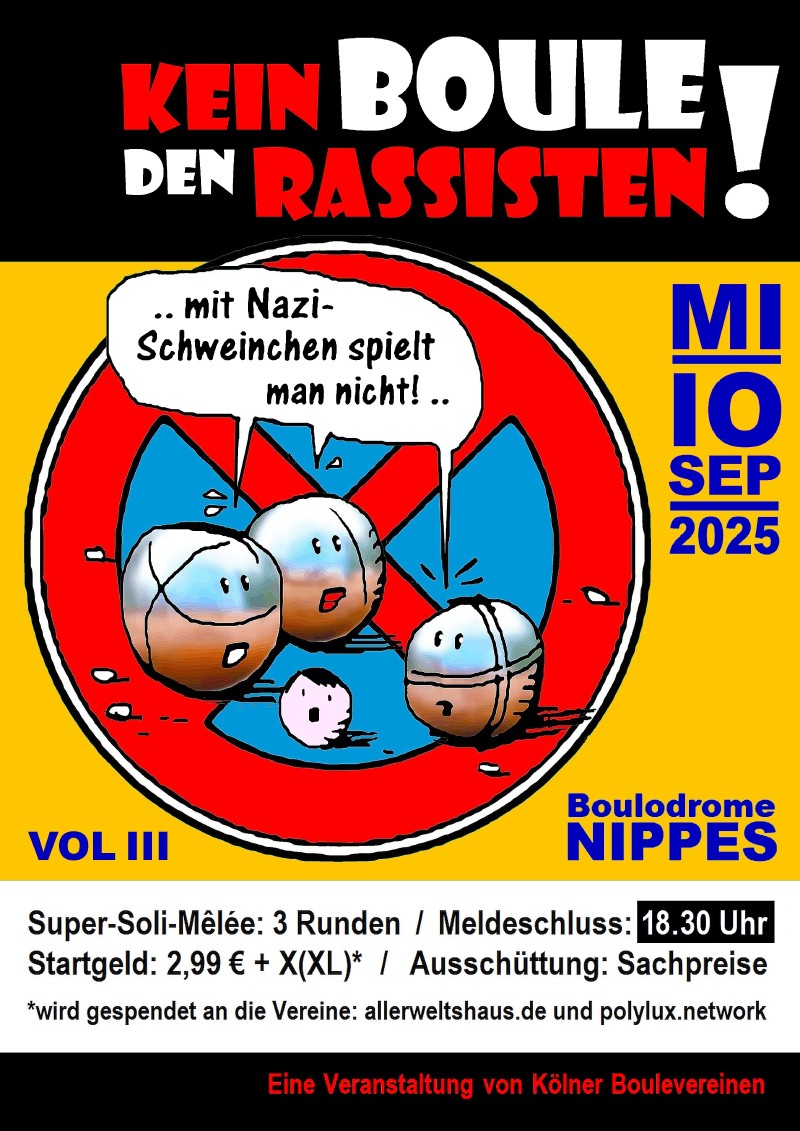 Kein Boule den Rassisten Vol. III am 10.09.2025