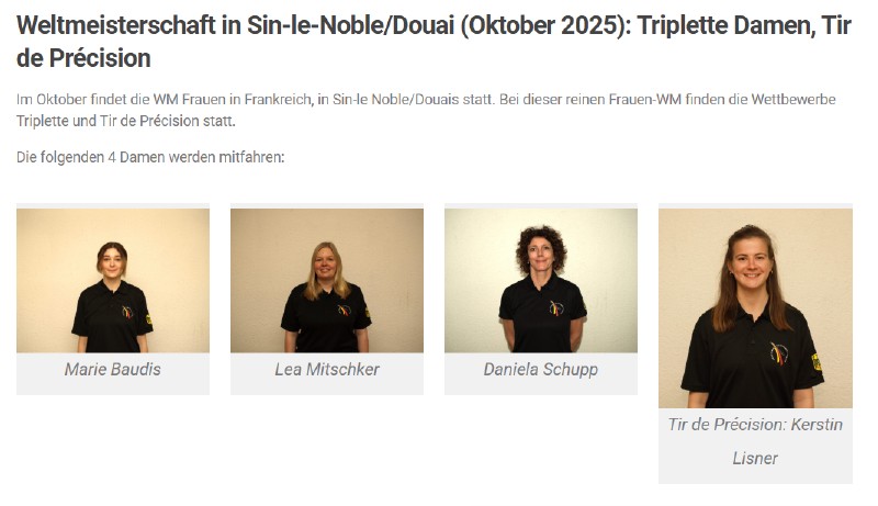 Daniela und Kerstin nominiert für die WM in Sin-le Noble/Douais